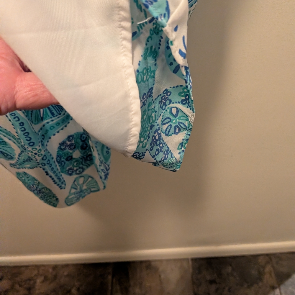 Lily Pulitzer Blue And White Summer Dress XXL Beach Lake Cruise Vacay - Picture 7 of 9